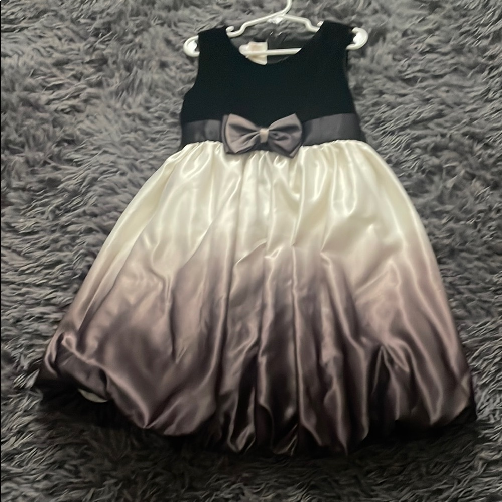 Elegant Black and White Kids Dress